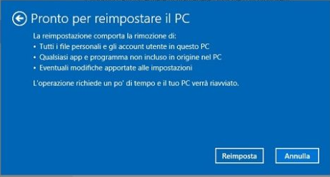 Come riportare Windows 10